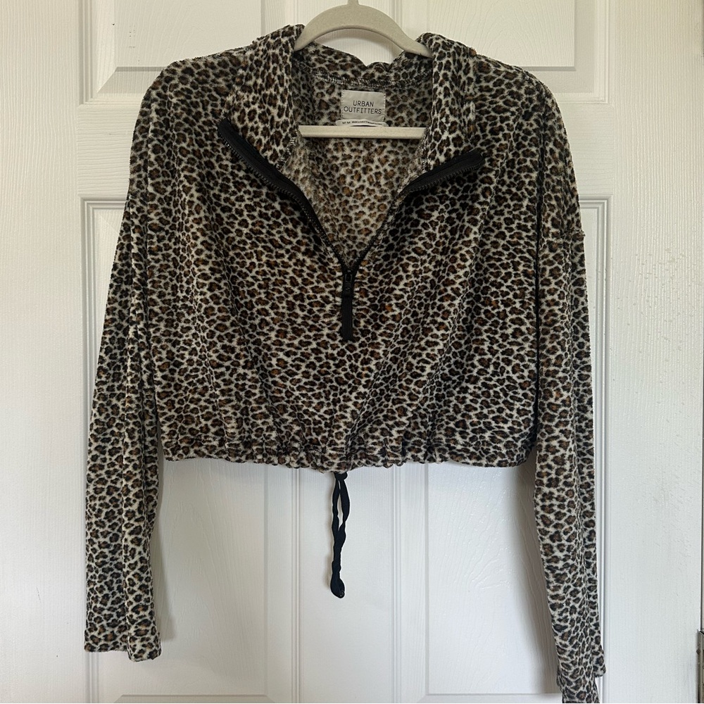 Urban Outfitters Animal Print Fleece Jacket
